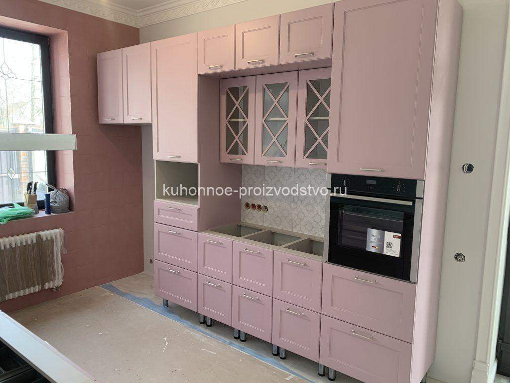 Кухня эмаль Новая классика Розовая 2